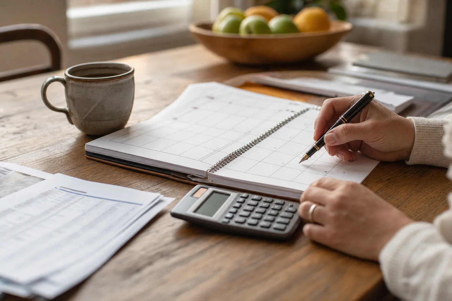 A parent evaluating the cost of FUMA Summer Academy at the kitchen table.
